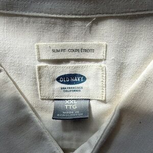 Old Navy Men's Cream Casual Button Down Shirt